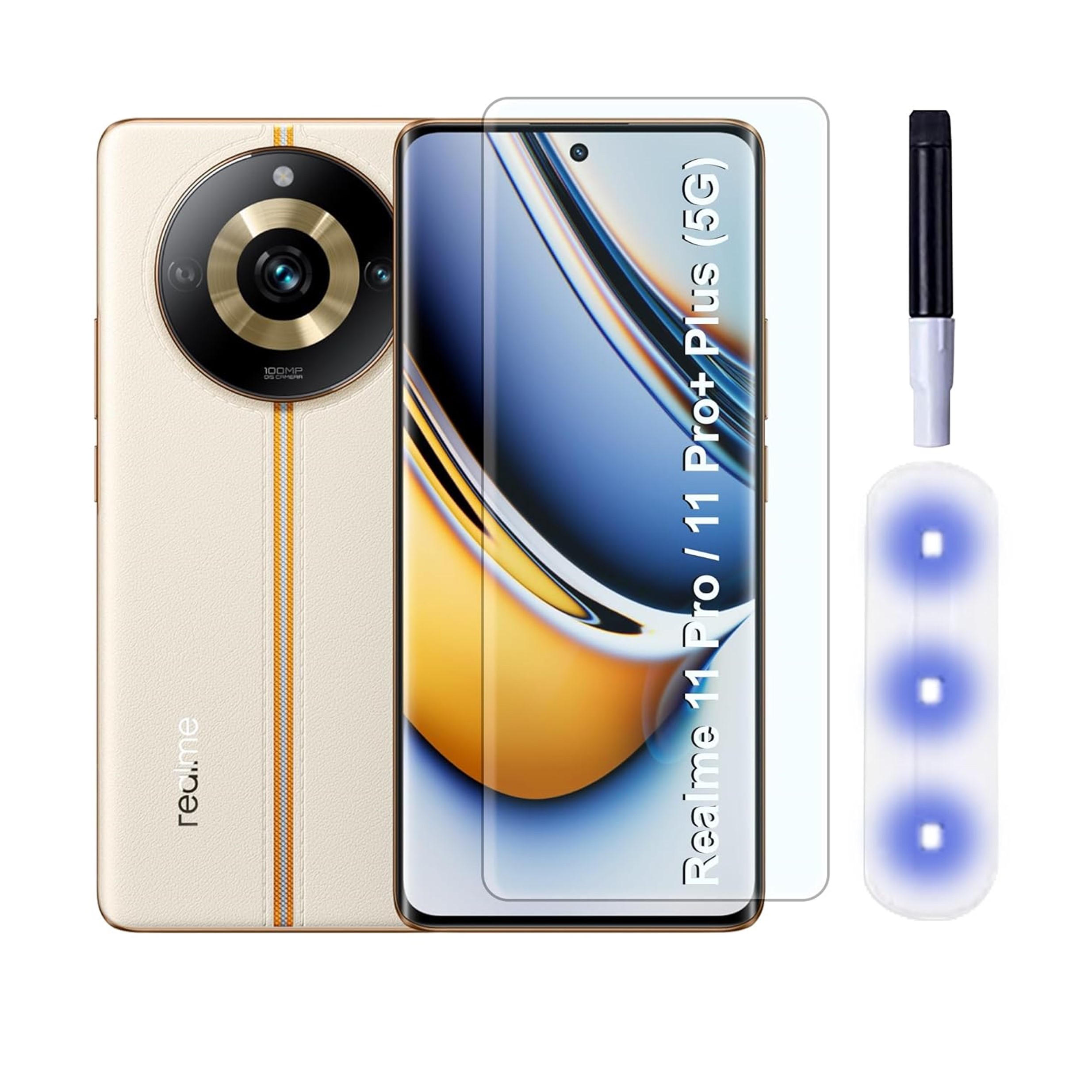 Realme 11 Pro Plus Uv Tempered Glass One-touch Fast Fingerprint Unlock
